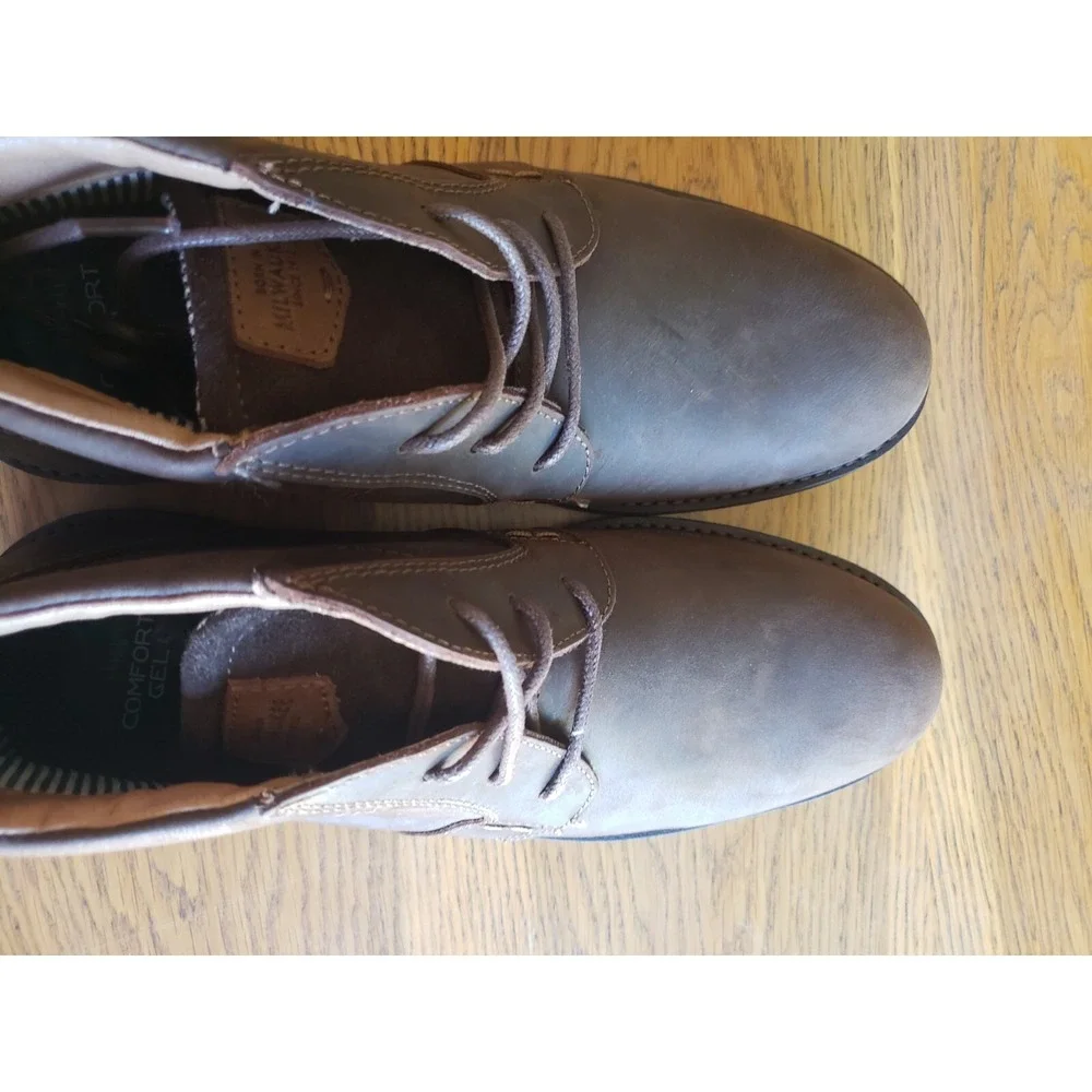 Nunn‎ Bush Barclay Brown Crazy Horse Shoes mens Plain Toe Ankle Boot Sz 9M NWB